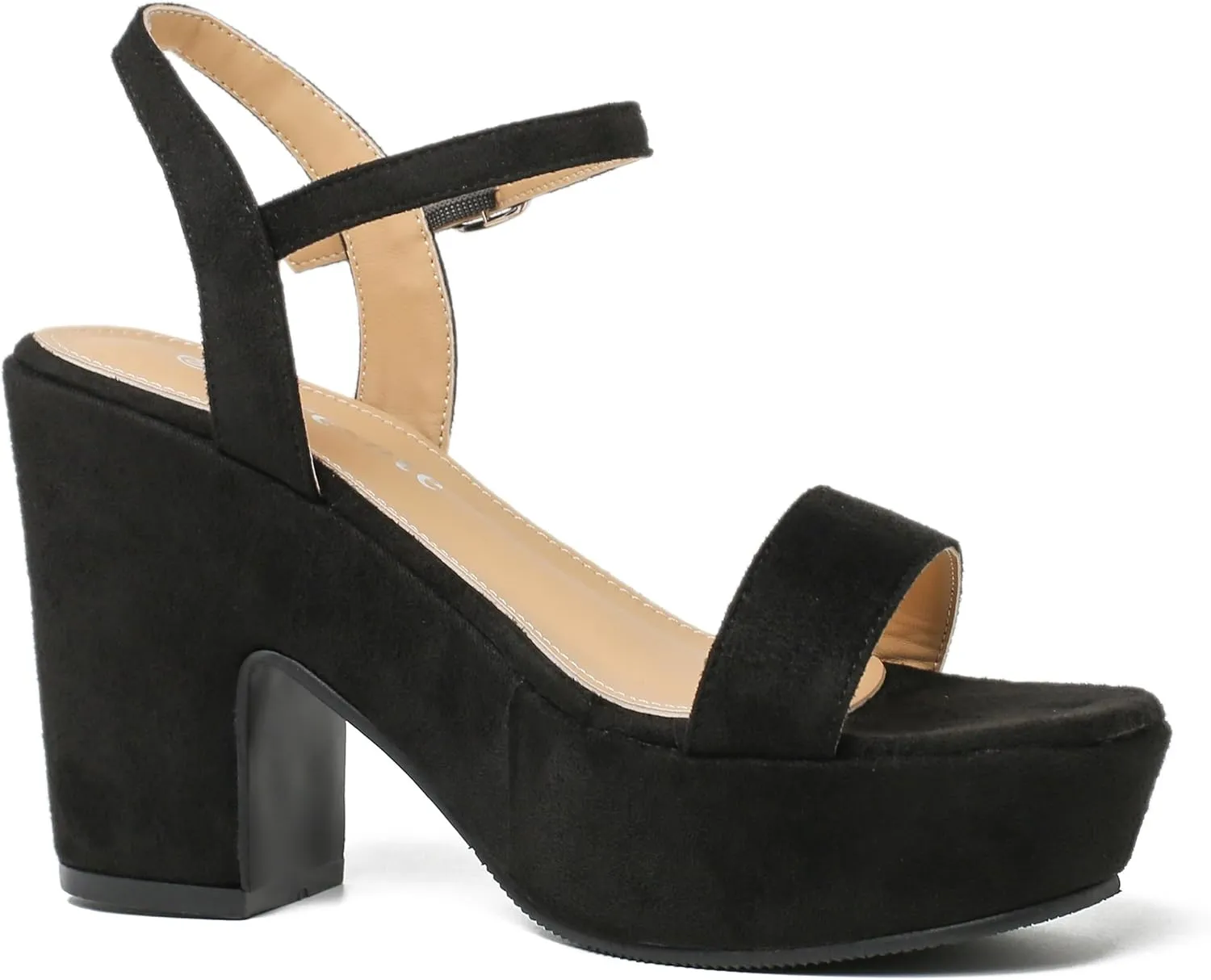 fereshte Women's Chunky Block Heels Platform High Heel Open Toe Ankle Strap Sandals