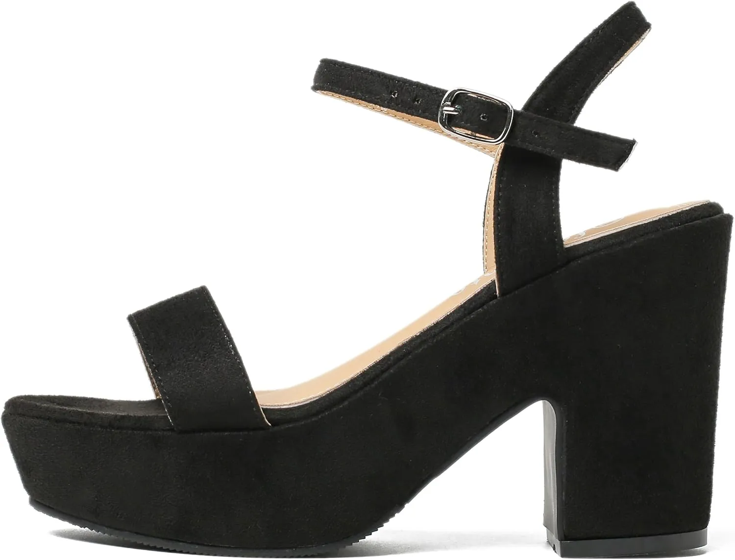 fereshte Women's Chunky Block Heels Platform High Heel Open Toe Ankle Strap Sandals