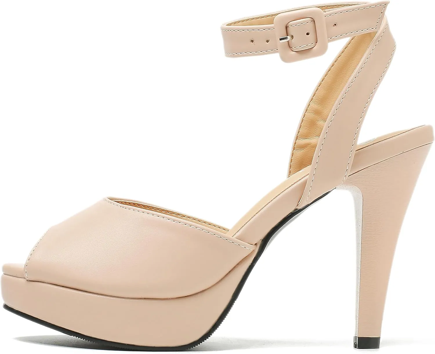 fereshte Women's High Heels Platform Sandals Ankle Strap Slingback Dress Sandal Pump Shoes