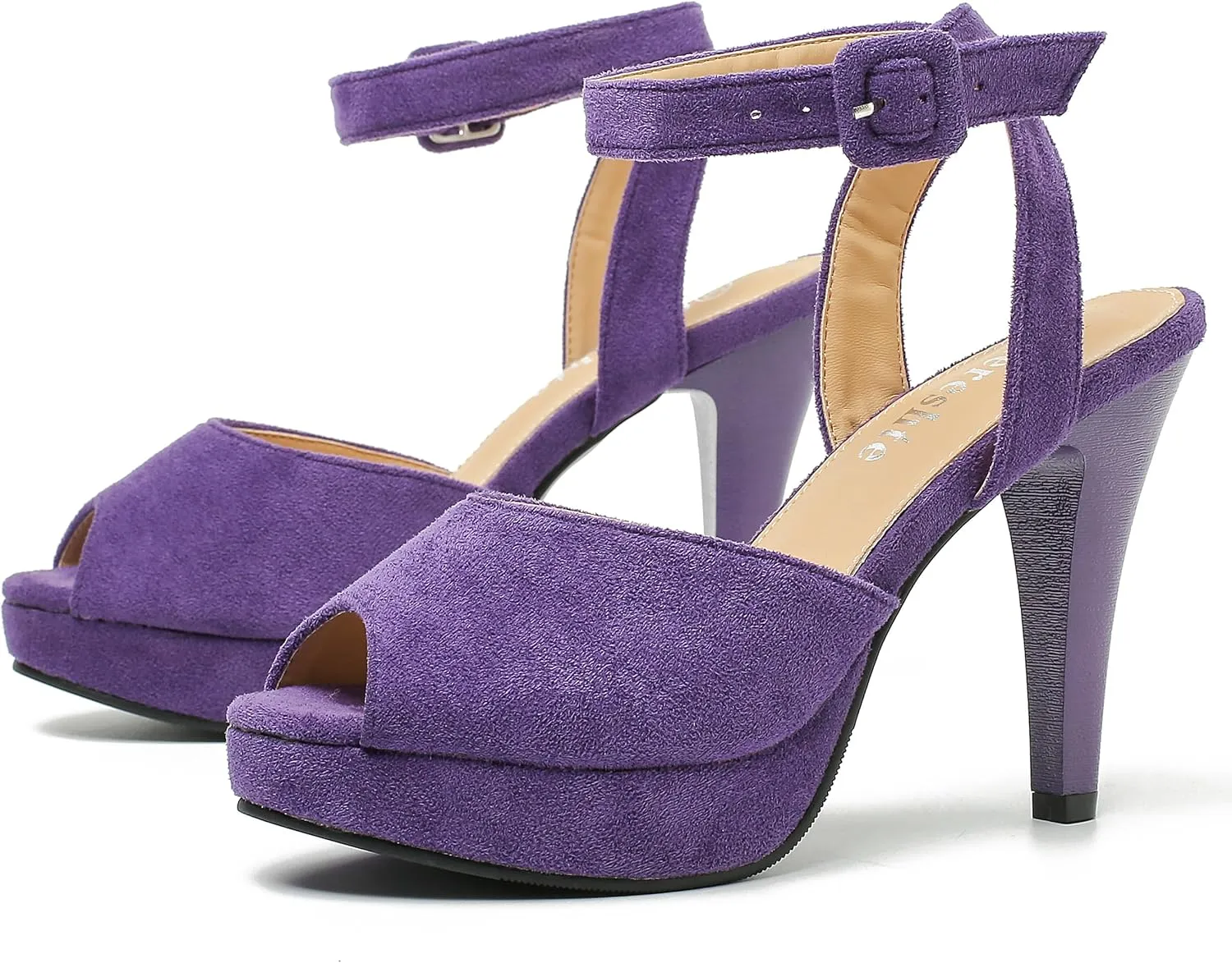 fereshte Women's High Heels Platform Sandals Ankle Strap Slingback Dress Sandal Pump Shoes