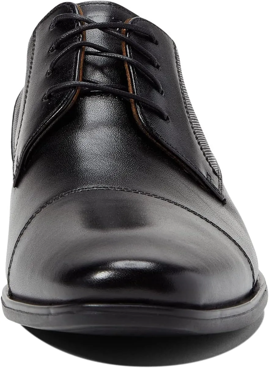 Florsheim Jackson Cap Toe Oxford Formal Shoe for Men - Leather Upper with Man-Made Lining, Snipped Toe, and Blind Eyelets