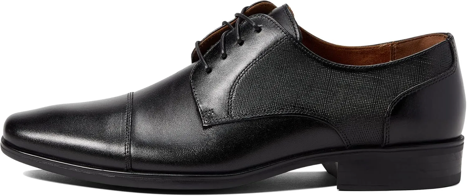 Florsheim Jackson Cap Toe Oxford Formal Shoe for Men - Leather Upper with Man-Made Lining, Snipped Toe, and Blind Eyelets