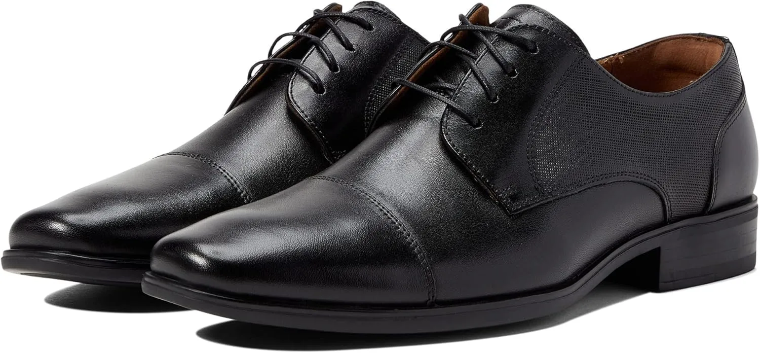 Florsheim Jackson Cap Toe Oxford Formal Shoe for Men - Leather Upper with Man-Made Lining, Snipped Toe, and Blind Eyelets