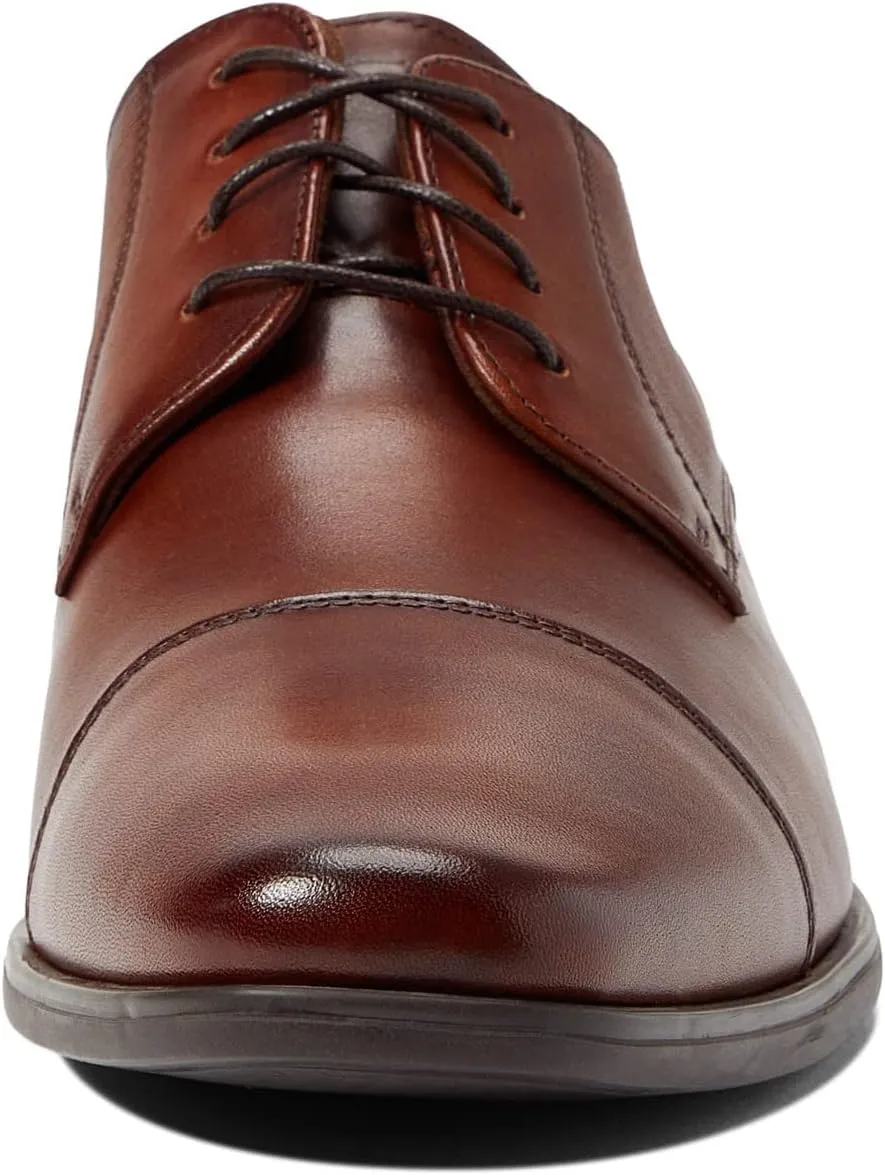 Florsheim Jackson Cap Toe Oxford Formal Shoe for Men - Leather Upper with Man-Made Lining, Snipped Toe, and Blind Eyelets