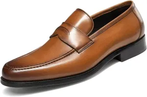 FRASOICUS Mens Dress Shoes Slip-On Shoes Genuine Leather Loafers Shoes for Men