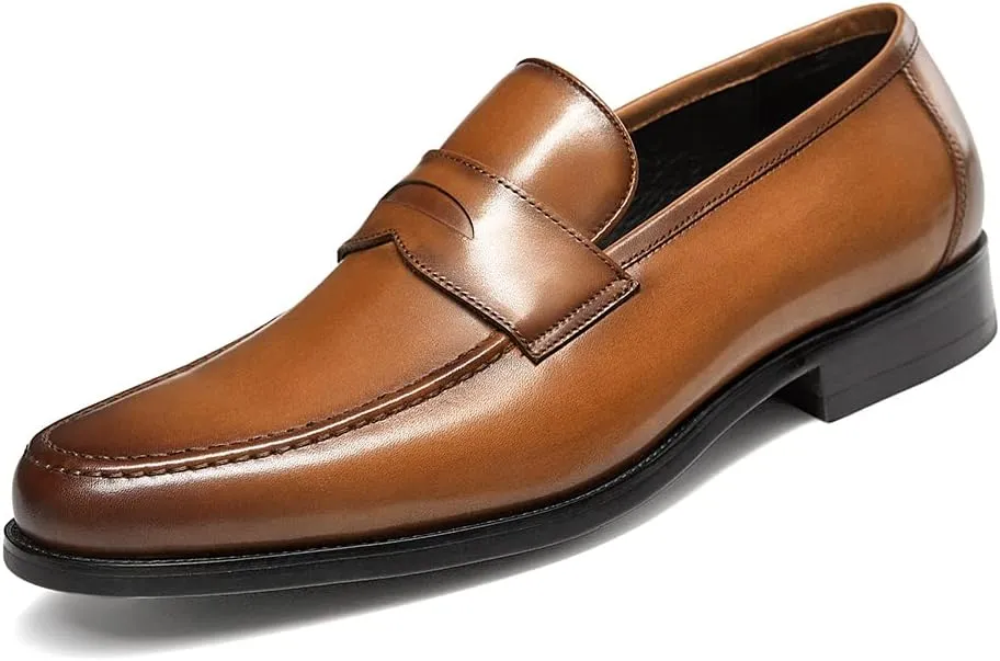 FRASOICUS Mens Dress Shoes Slip-On Shoes Genuine Leather Loafers Shoes for Men