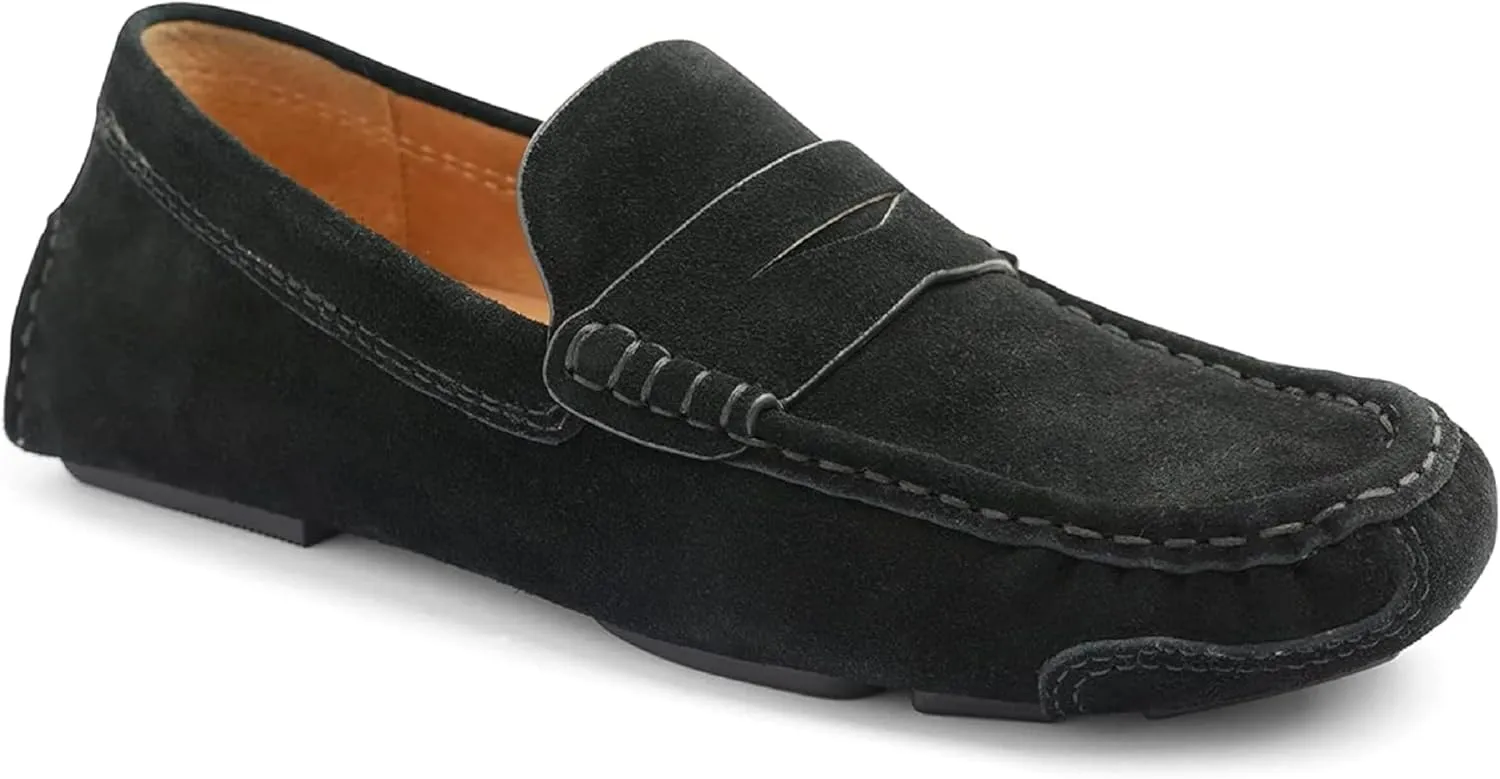 Gentle Souls by Kenneth Cole Men's Mateo Driver Penny Loafer, Black, 8 M US