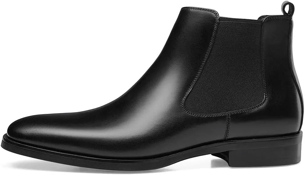 GIFENNSE Mens Chelsea Boots Leather Dress Boots for Men