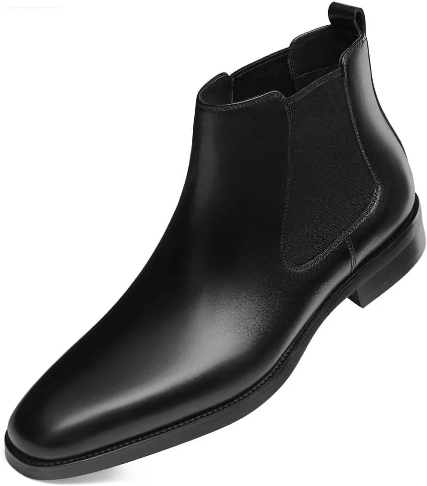 GIFENNSE Mens Chelsea Boots Leather Dress Boots for Men