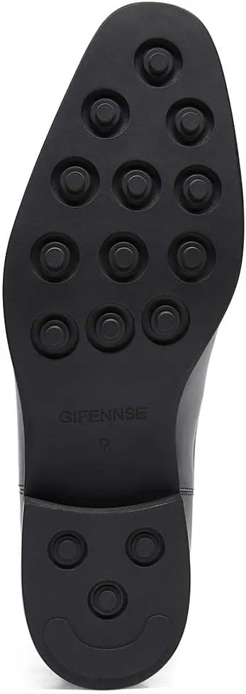 GIFENNSE Mens Chelsea Boots Leather Dress Boots for Men