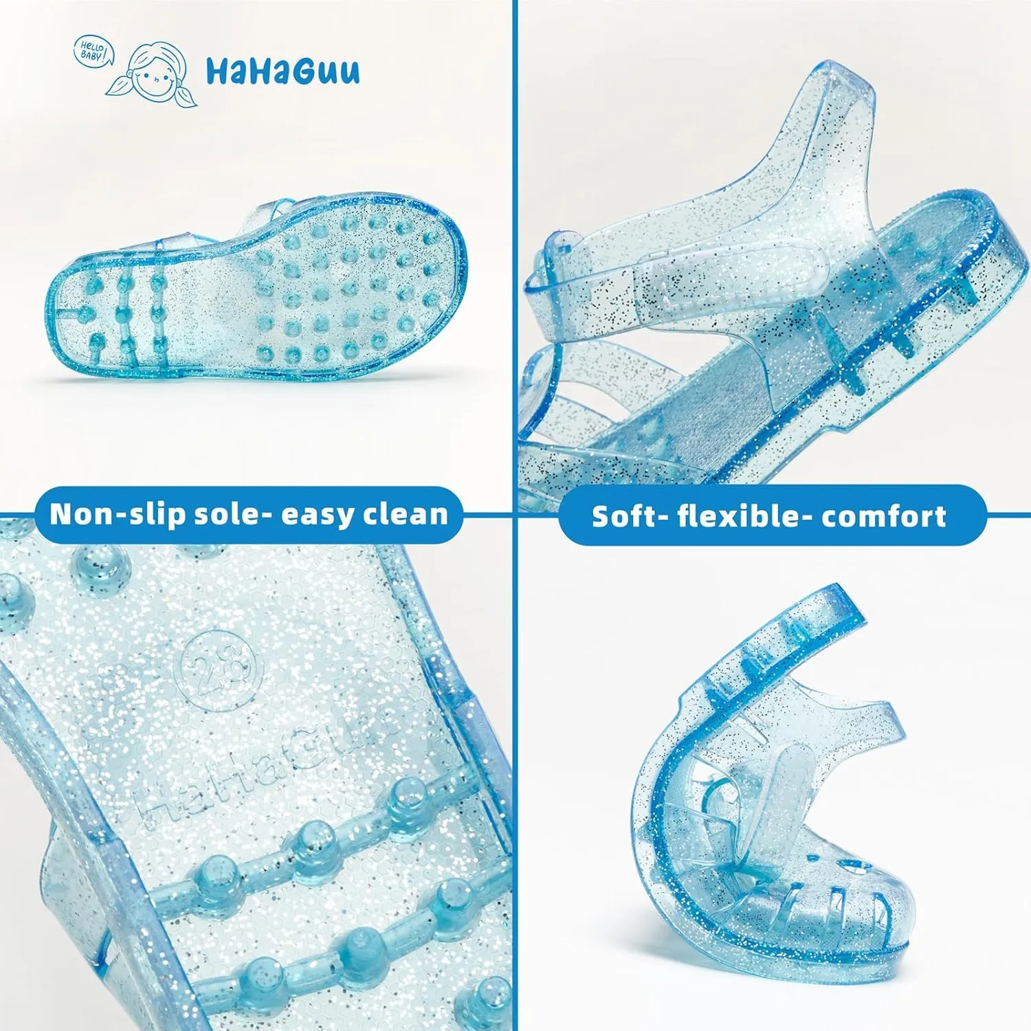 Girls Jelly Sandals Summer Costume Princess Dress Flat Breathable Waterproof Fisherman Gladiator Shoes For Girl Closed Toe Beach Flat-Sandals For Toddler Little Kid Big Kids