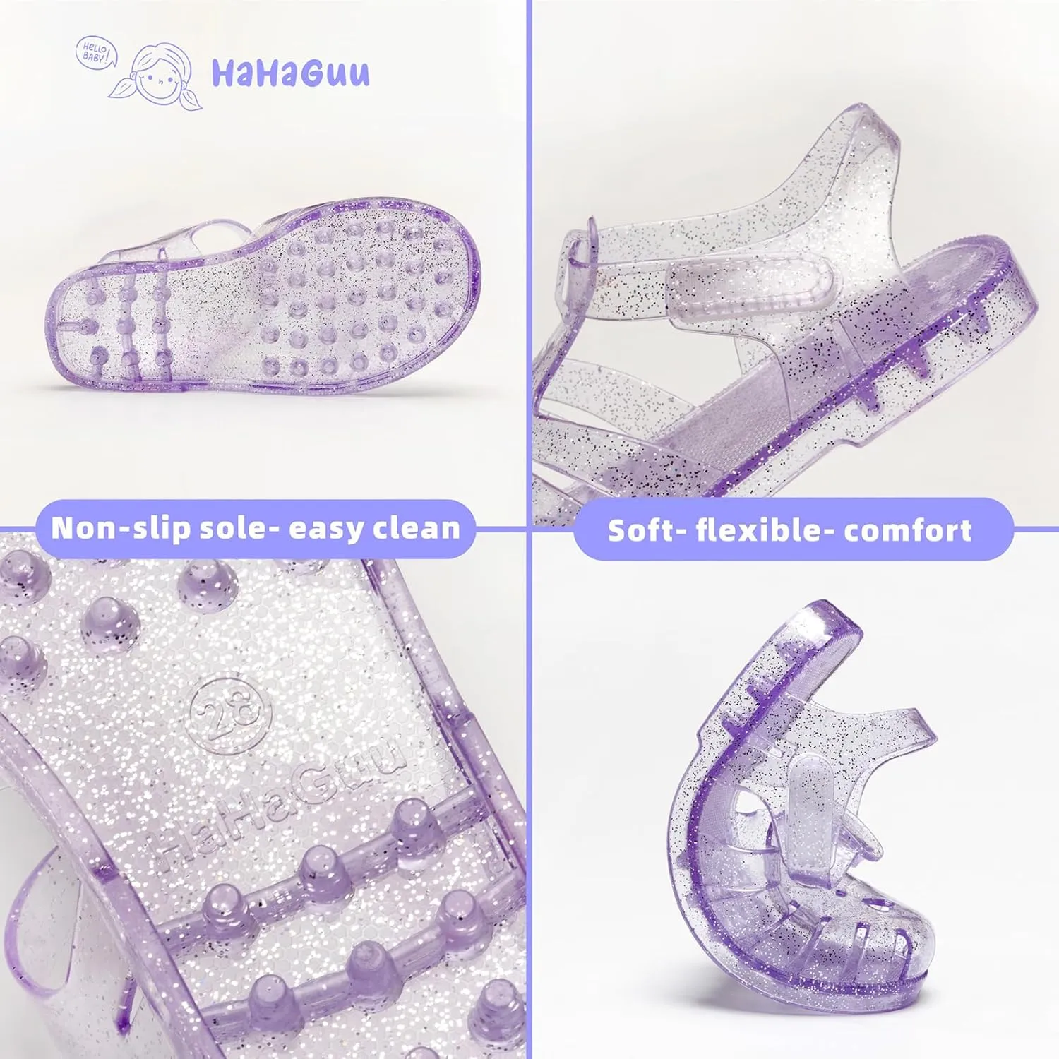 Girls Jelly Sandals Summer Costume Princess Dress Flat Breathable Waterproof Fisherman Gladiator Shoes For Girl Closed Toe Beach Flat-Sandals For Toddler Little Kid Big Kids