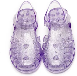 Girls Jelly Sandals Summer Costume Princess Dress Flat Breathable Waterproof Fisherman Gladiator Shoes For Girl Closed Toe Beach Flat-Sandals For Toddler Little Kid Big Kids