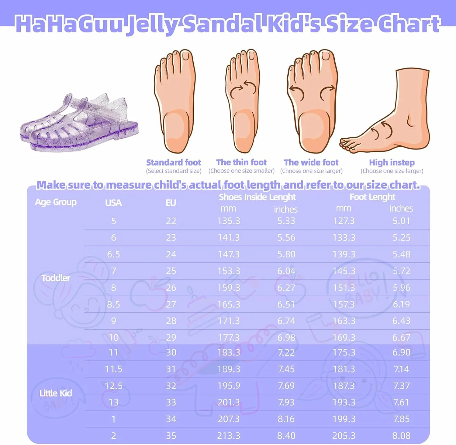 Girls Jelly Sandals Summer Costume Princess Dress Flat Breathable Waterproof Fisherman Gladiator Shoes For Girl Closed Toe Beach Flat-Sandals For Toddler Little Kid Big Kids