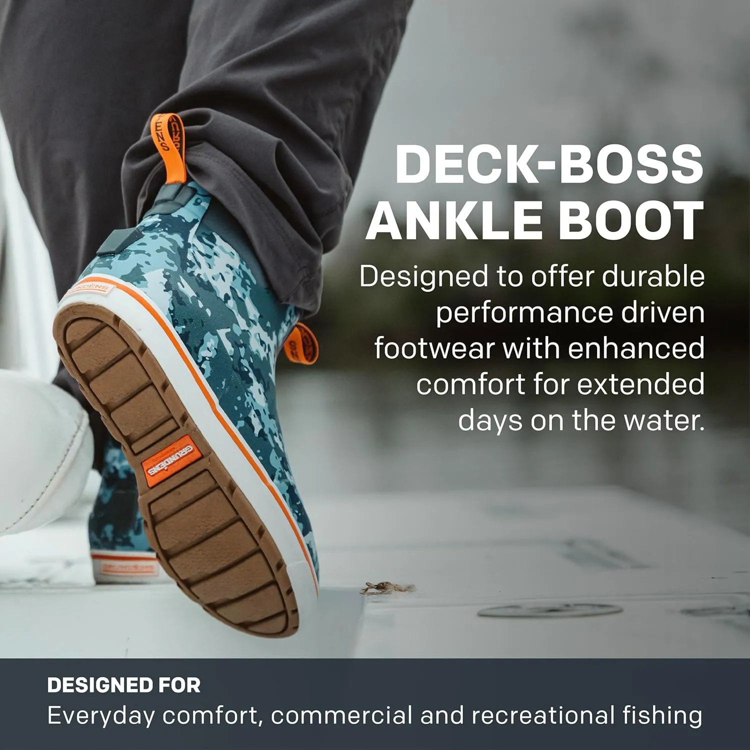 Grundens Men’s DECK-BOSS Ankle Boot | Durable, Waterproof