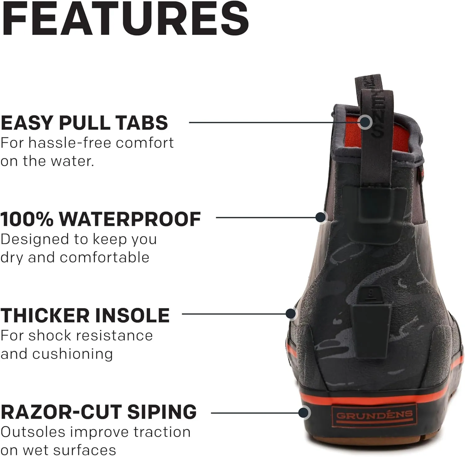 Grundens Men’s DECK-BOSS Ankle Boot | Durable, Waterproof