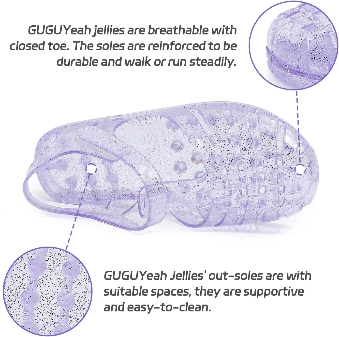 GUGUYeah Jelly Sandals for Girls,Closed Toe Princess Costume Summer Dress Shoes Fisherman Gladiator Water Beach Flat Sandals for Toddler/Little Kid/Big Kid