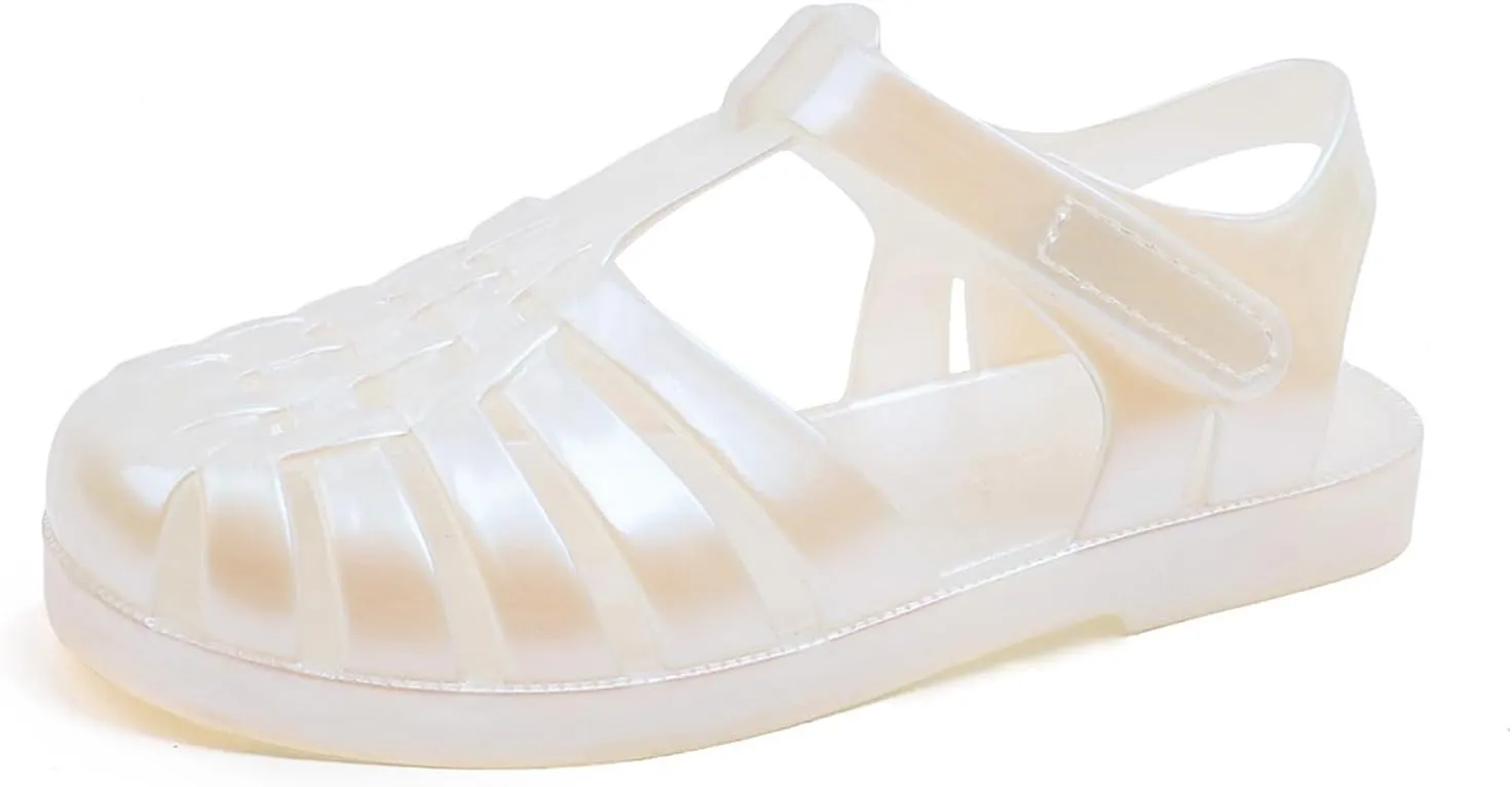 GUGUYeah Jelly Sandals for Girls,Closed Toe Princess Costume Summer Dress Shoes Fisherman Gladiator Water Beach Flat Sandals for Toddler/Little Kid/Big Kid
