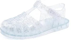 GUGUYeah Jelly Sandals for Girls,Closed Toe Princess Costume Summer Dress Shoes Fisherman Gladiator Water Beach Flat Sandals for Toddler/Little Kid/Big Kid