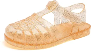 GUGUYeah Jelly Sandals for Girls,Closed Toe Princess Costume Summer Dress Shoes Fisherman Gladiator Water Beach Flat Sandals for Toddler/Little Kid/Big Kid