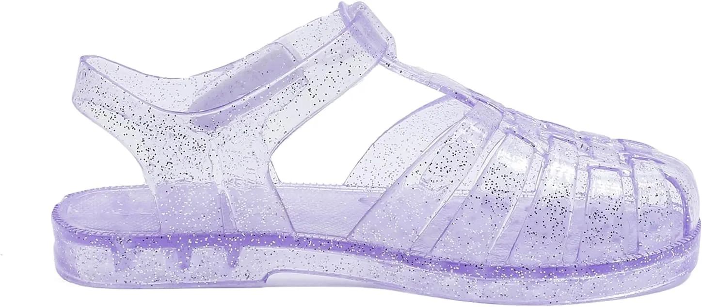 GUGUYeah Jelly Sandals for Girls,Closed Toe Princess Costume Summer Dress Shoes Fisherman Gladiator Water Beach Flat Sandals for Toddler/Little Kid/Big Kid
