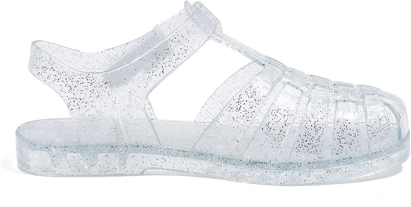 GUGUYeah Jelly Sandals for Girls,Closed Toe Princess Costume Summer Dress Shoes Fisherman Gladiator Water Beach Flat Sandals for Toddler/Little Kid/Big Kid
