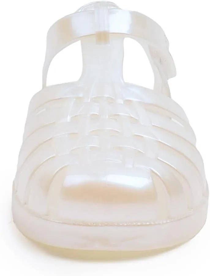 GUGUYeah Jelly Sandals for Girls,Closed Toe Princess Costume Summer Dress Shoes Fisherman Gladiator Water Beach Flat Sandals for Toddler/Little Kid/Big Kid