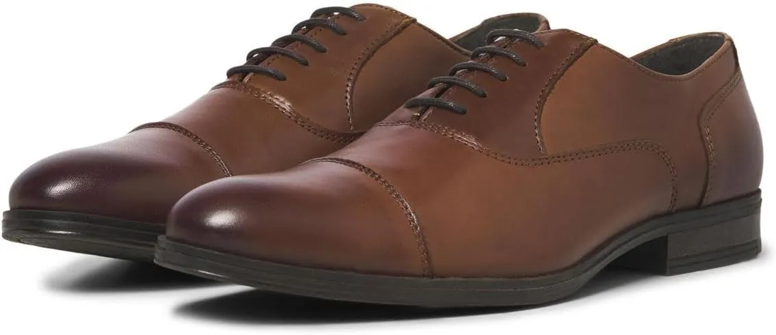 Jack & Jones Men's Jfwdonald Leather Cognac Noos Derbys