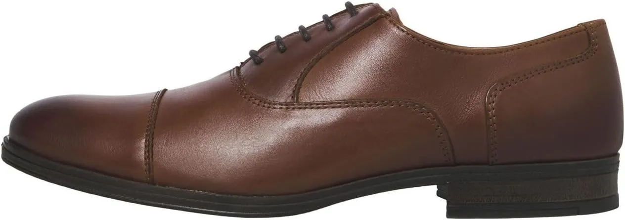 Jack & Jones Men's Jfwdonald Leather Cognac Noos Derbys