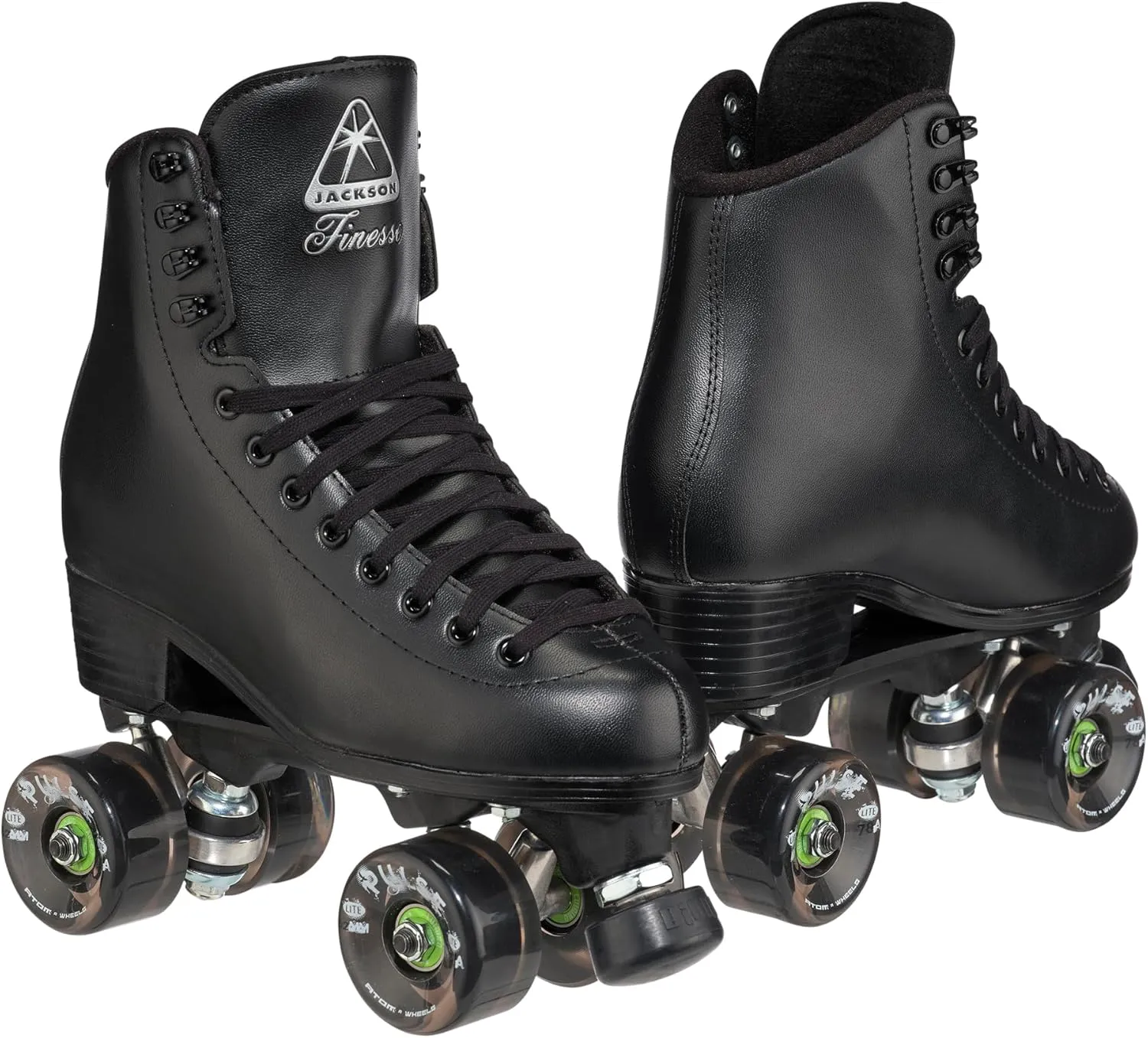 Jackson - Finesse Viper Outdoor Roller Skates for Women and Girls, Atom Pulse Lite Wheels with Vinyl-Coated Quad Boot,