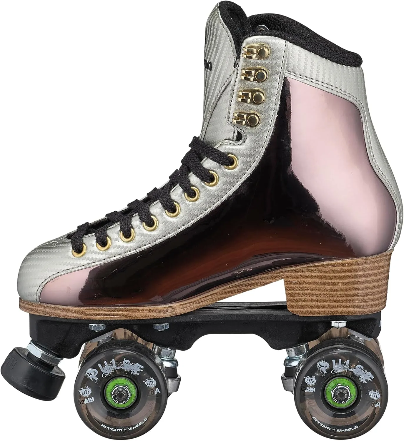 Jackson Flex Outdoor Roller Skates, Atom Pulse Lite Wheels with Vinyl-Coated Quad Boot,