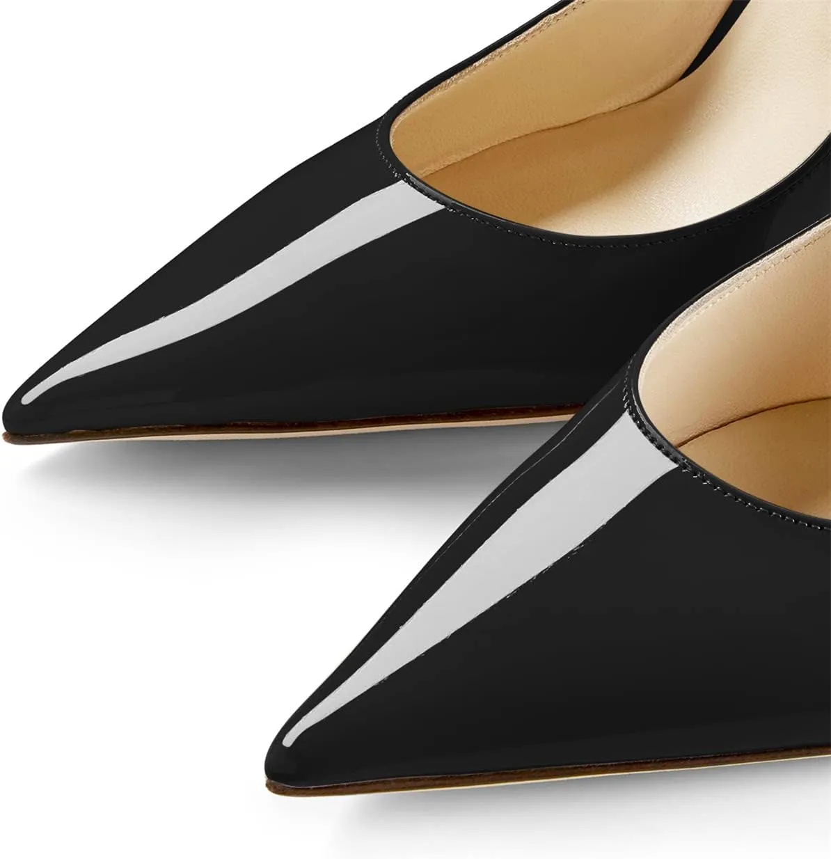 JANSEVEN Mules Flats For Women Closed Toe Flat Sandals With Rhinestone Pointy Slip On Patent Leather 4 Inches Bridal Wedding Shoes Sexy
