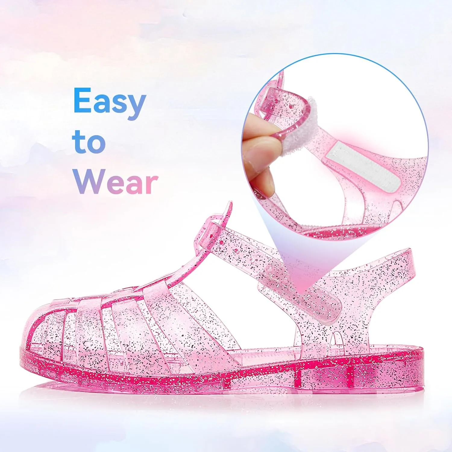 Jelly Shoes for Girls Frozen Elsa Shoes Mary Jane Dance Party Cosplay Toddler Sandal