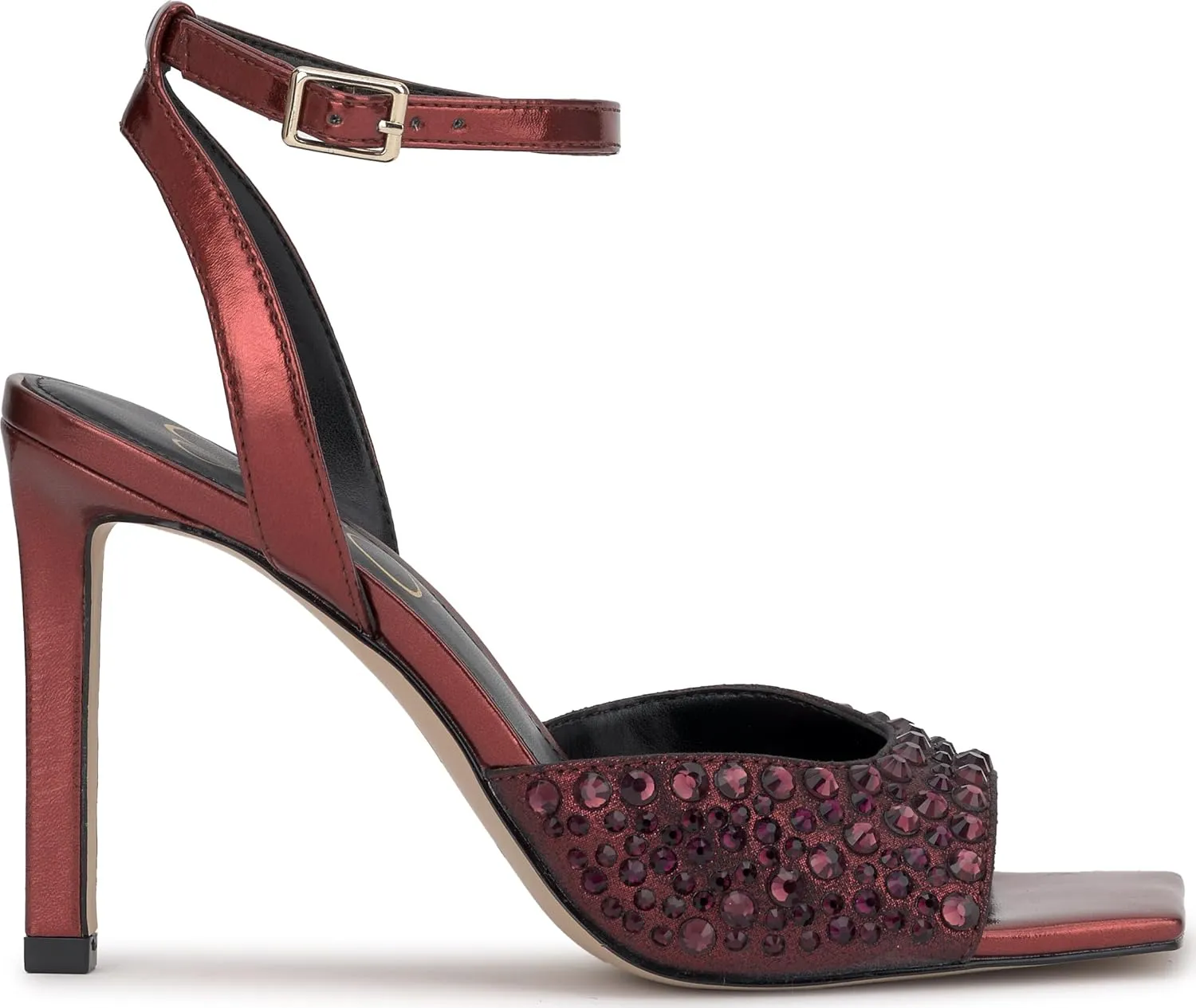 Jessica Simpson Womens Lendall Square Open Toe Ankle Strap Pumps