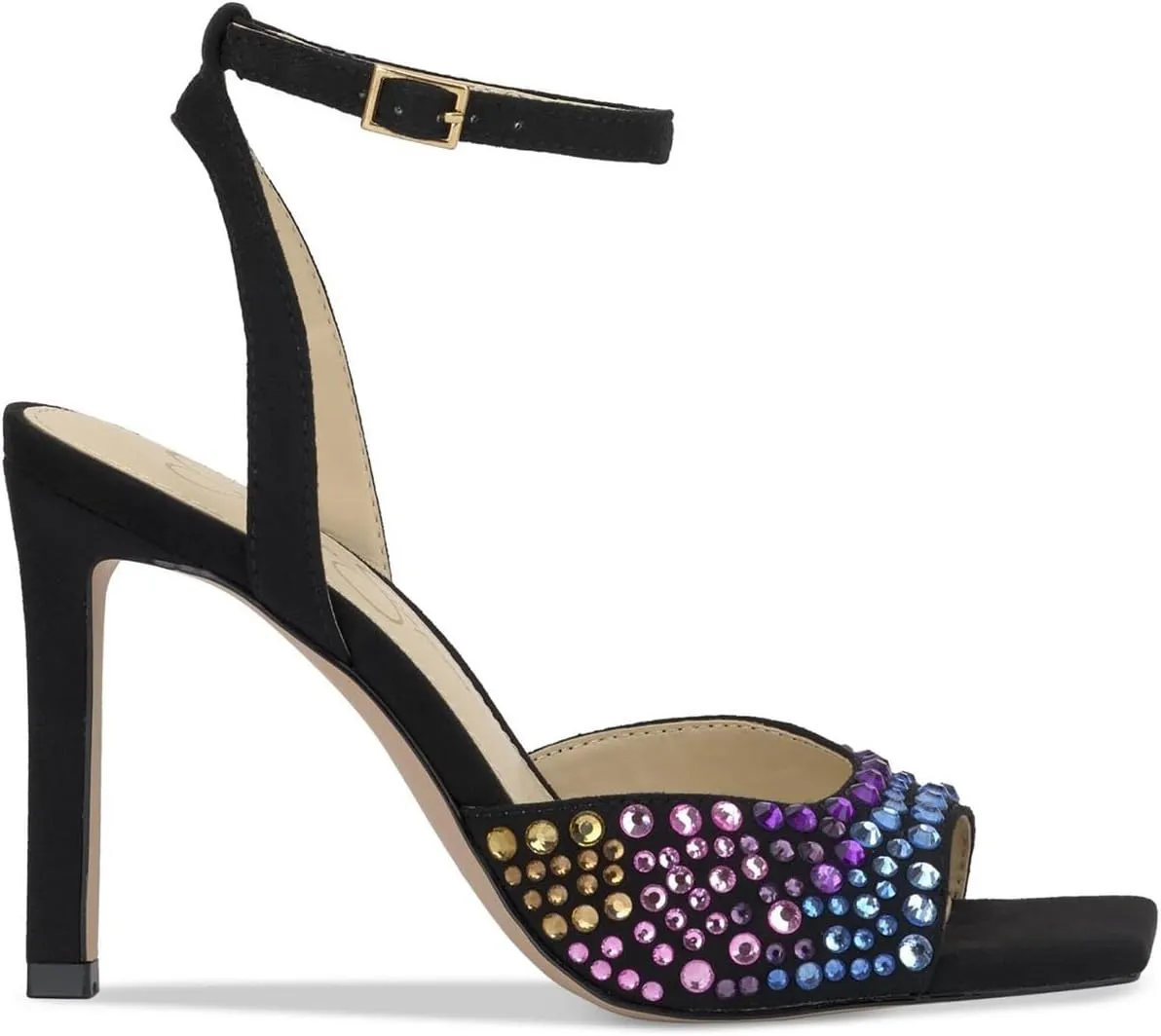 Jessica Simpson Womens Lendall Square Open Toe Ankle Strap Pumps