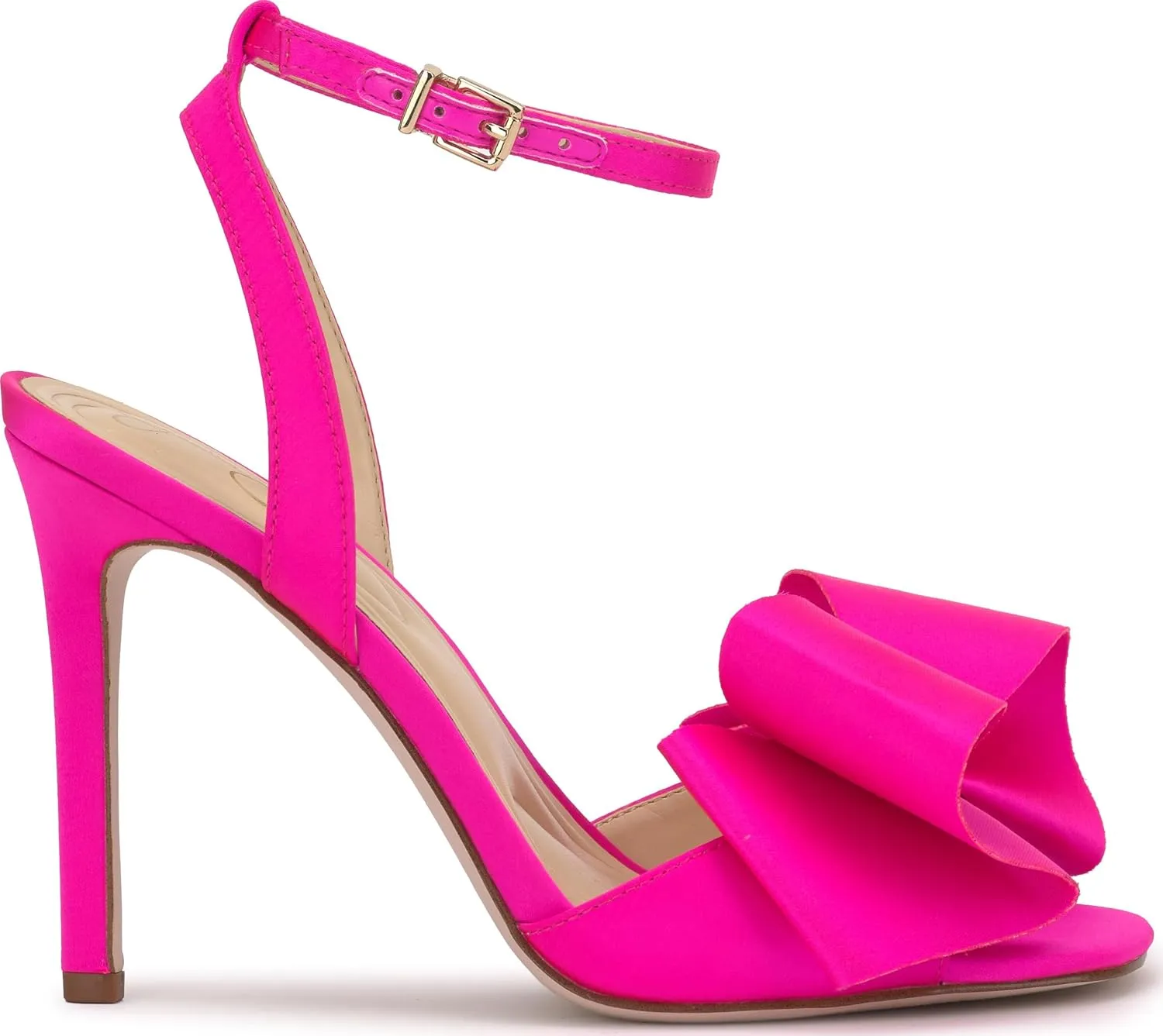Jessica Simpson Womens Olivine Bow Satin Ankle Strap