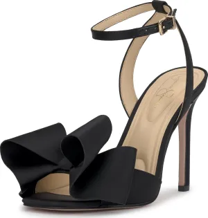 Jessica Simpson Womens Olivine Bow Satin Ankle Strap