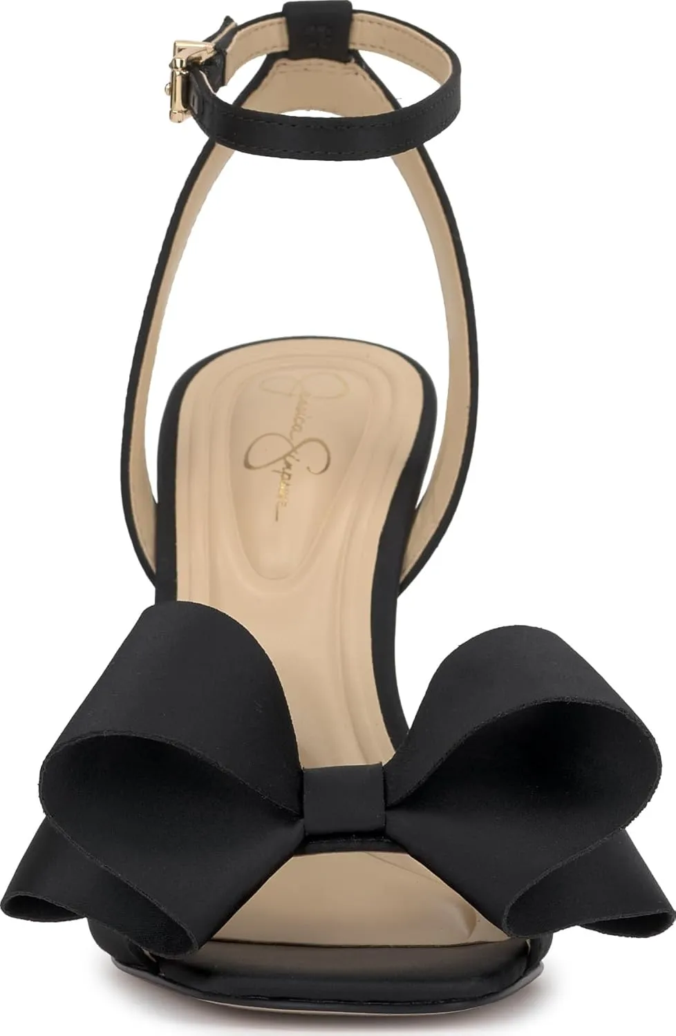 Jessica Simpson Womens Olivine Bow Satin Ankle Strap