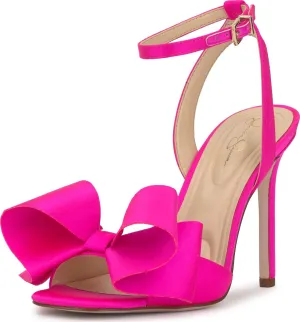 Jessica Simpson Womens Olivine Bow Satin Ankle Strap