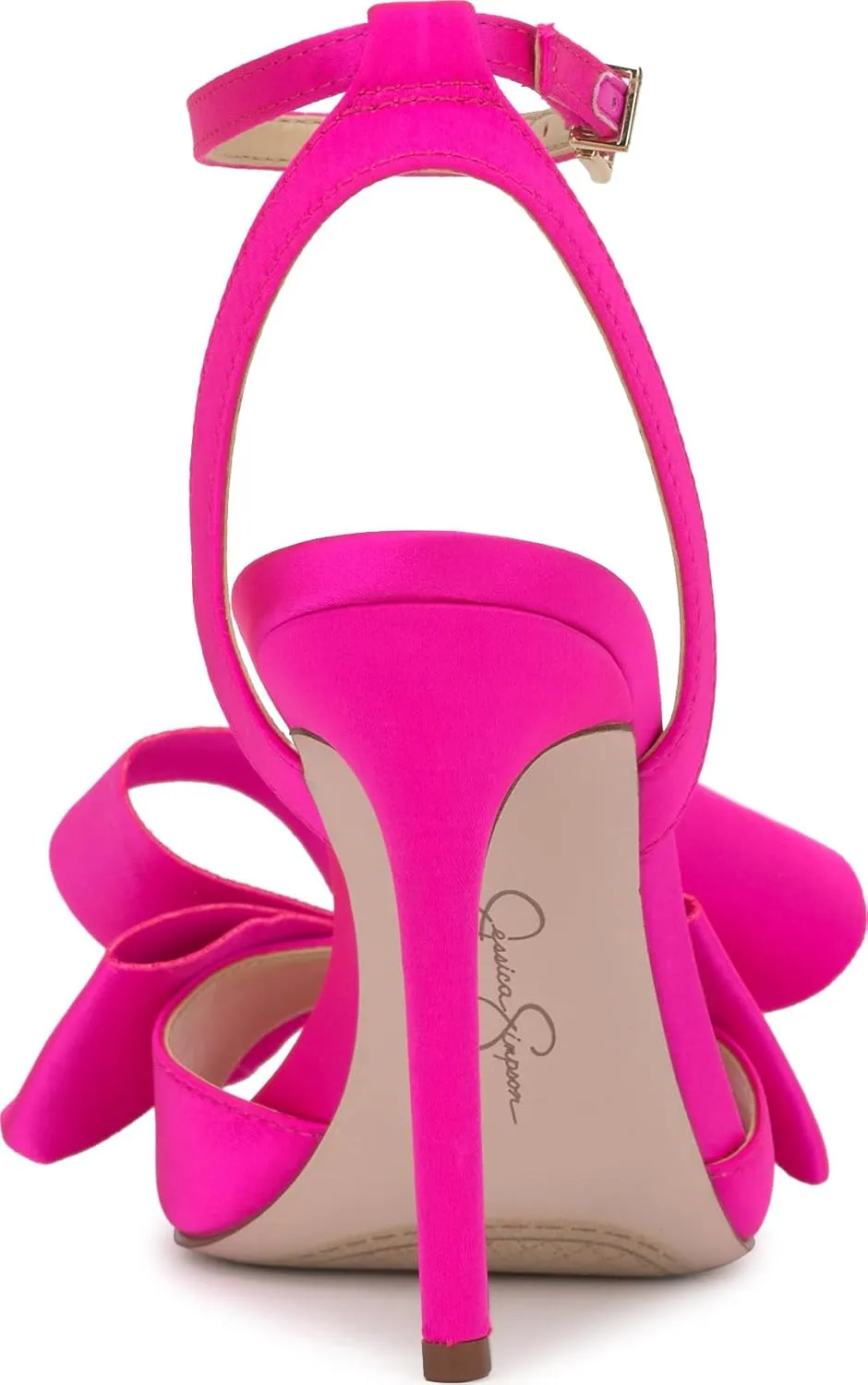 Jessica Simpson Womens Olivine Bow Satin Ankle Strap