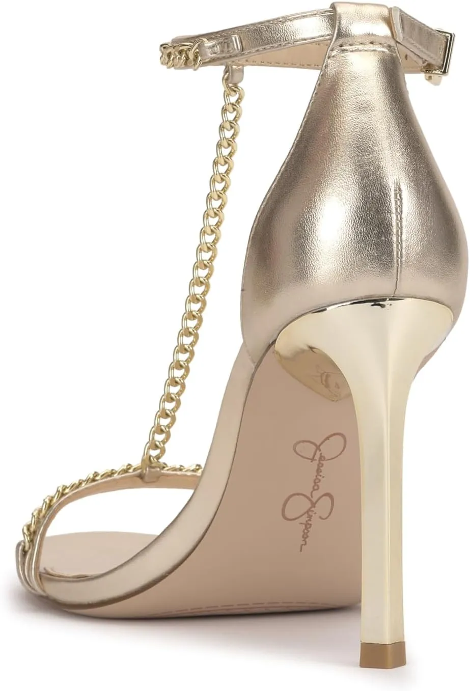 Jessica Simpson Womens Qiven Faux Leather Heels