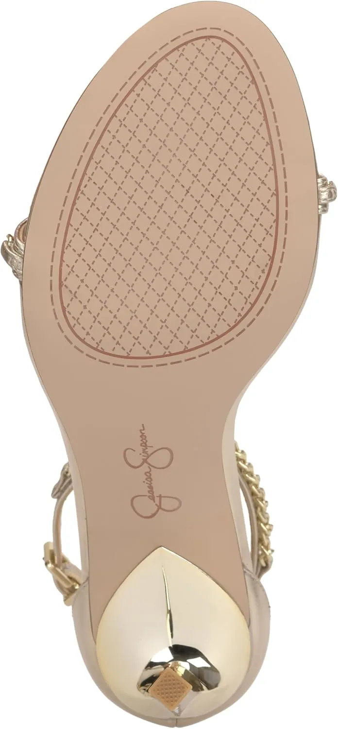 Jessica Simpson Womens Qiven Faux Leather Heels