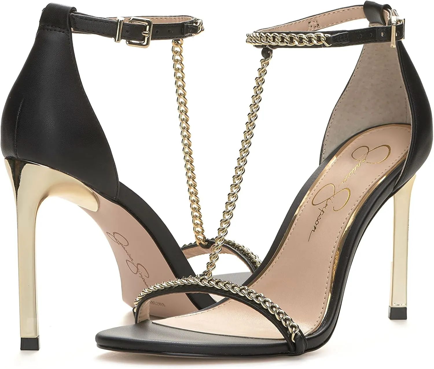 Jessica Simpson Womens Qiven Faux Leather Heels