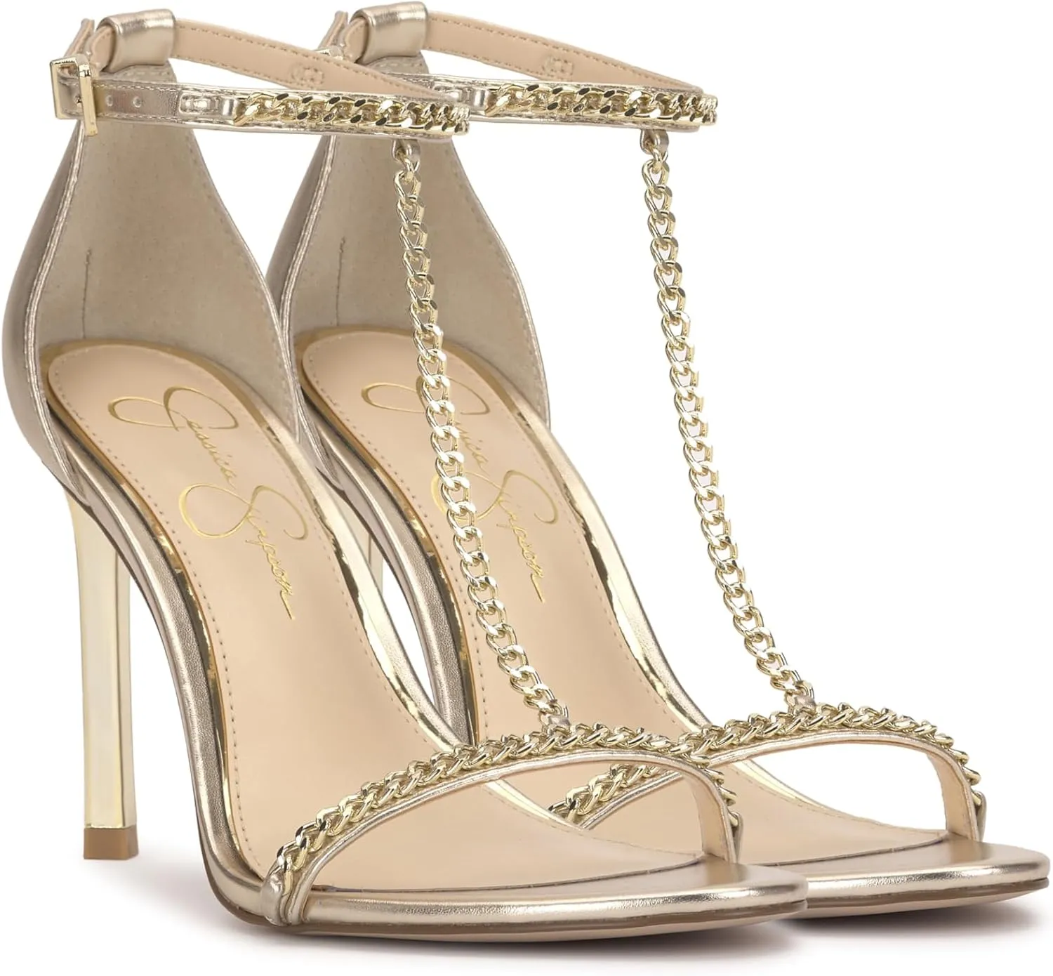 Jessica Simpson Womens Qiven Faux Leather Heels