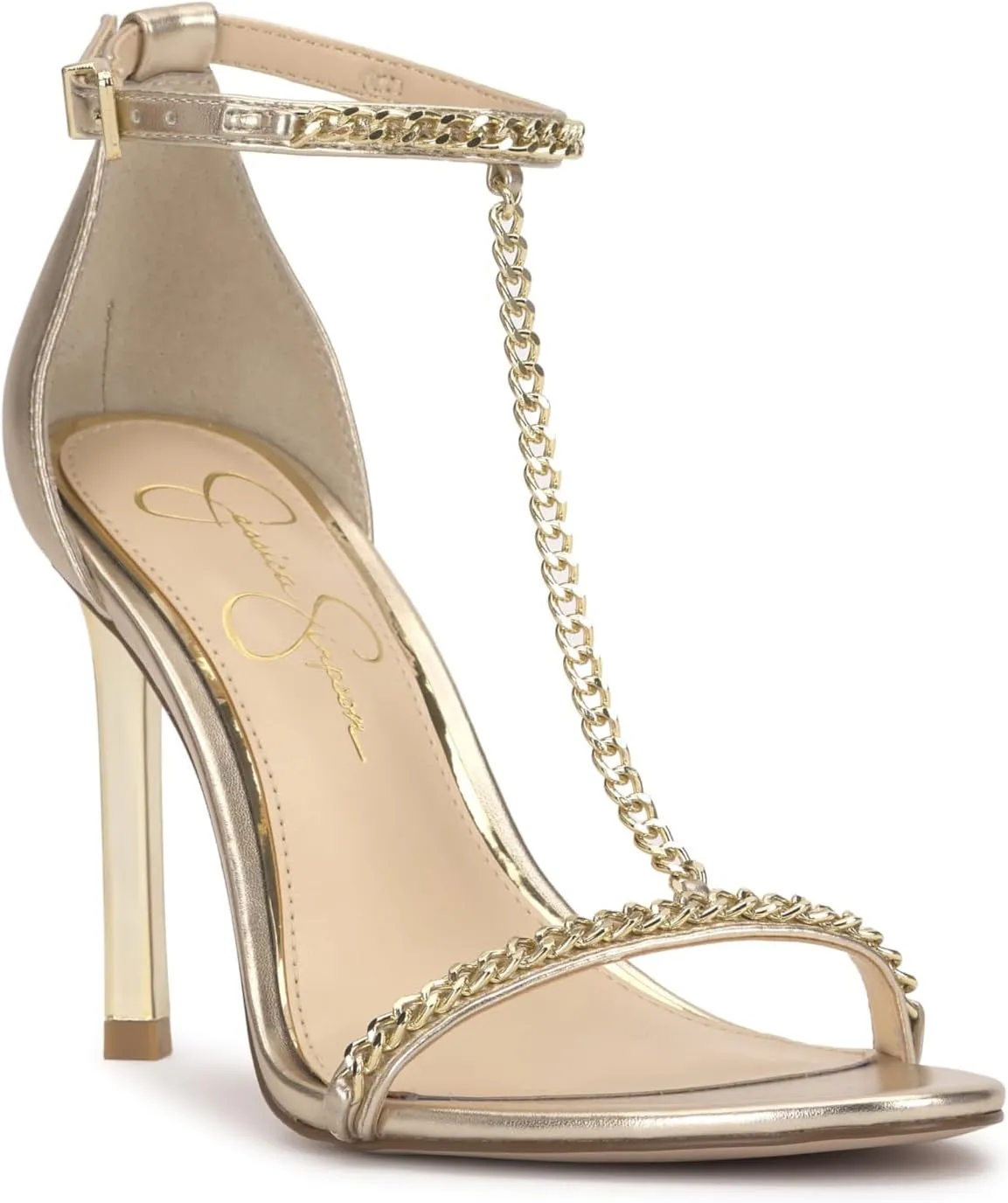 Jessica Simpson Womens Qiven Faux Leather Heels