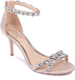 Jewel Badgley Mischka Caroline Embellished Strap Evening Shoe