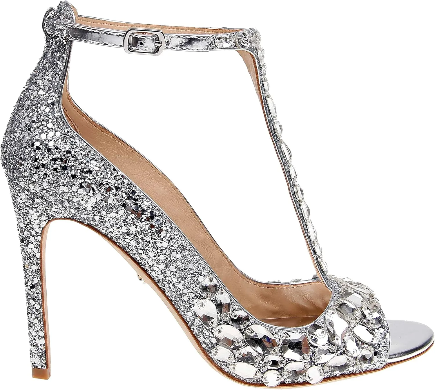 Jewel Badgley Mischka Conroy Metallic Glitter Evening Shoe