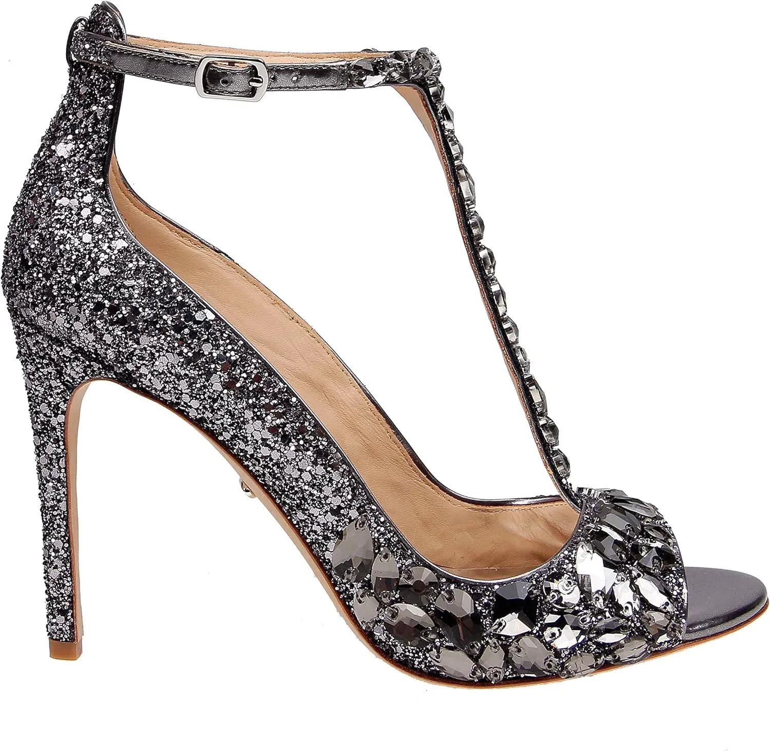 Jewel Badgley Mischka Conroy Metallic Glitter Evening Shoe