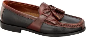 Johnston & Murphy Men's Aragon Black Smooth/Antique Mahogany Waxed 12