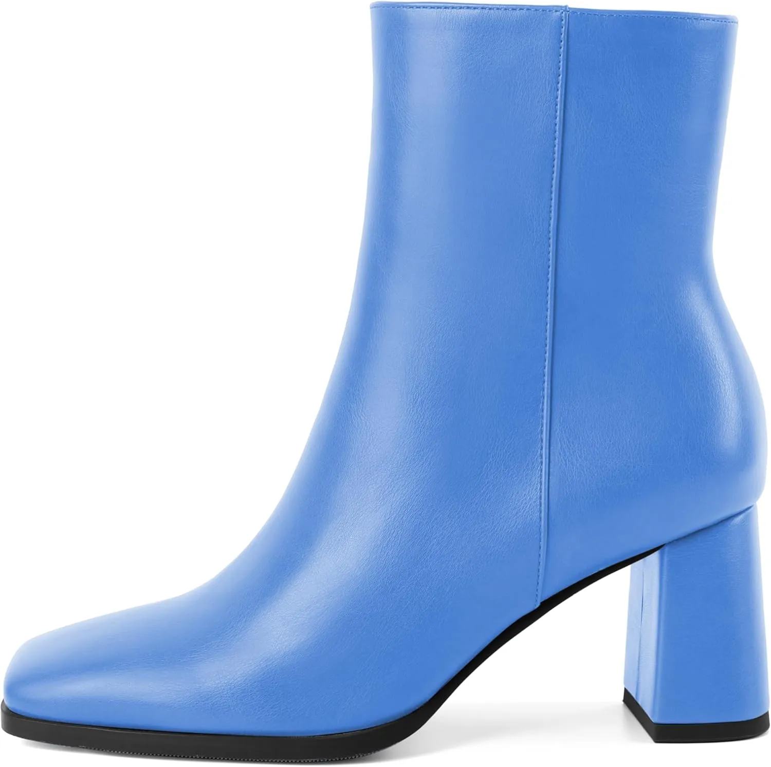 Joseywade Womens Ankle Boots Chunky Heel Boots Ankle Booties Square Toe 3 Inch Side Zip Boots Fall Shoes US Size 5-13